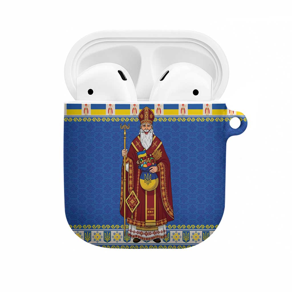 Ukraine Christmas AirPods Case Saint Nicholas Vyshyvanka Style - Wonder Print Shop