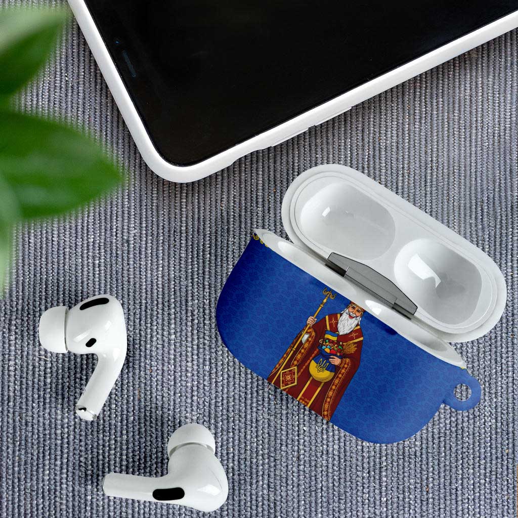 Ukraine Christmas AirPods Case Saint Nicholas Vyshyvanka Style - Wonder Print Shop