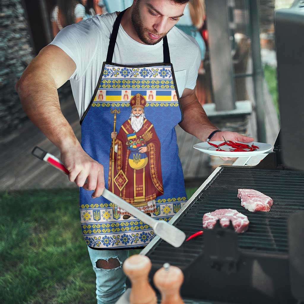 Ukraine Christmas Apron Saint Nicholas Vyshyvanka Style - Wonder Print Shop