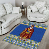 Ukraine Christmas Area Rug Saint Nicholas Vyshyvanka Style - Wonder Print Shop