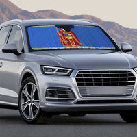 Ukraine Christmas Auto Sun Shade Saint Nicholas Vyshyvanka Style - Wonder Print Shop