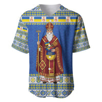 Ukraine Christmas Baseball Jersey Saint Nicholas Vyshyvanka Style - Wonder Print Shop