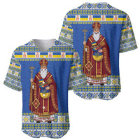 Ukraine Christmas Baseball Jersey Saint Nicholas Vyshyvanka Style - Wonder Print Shop