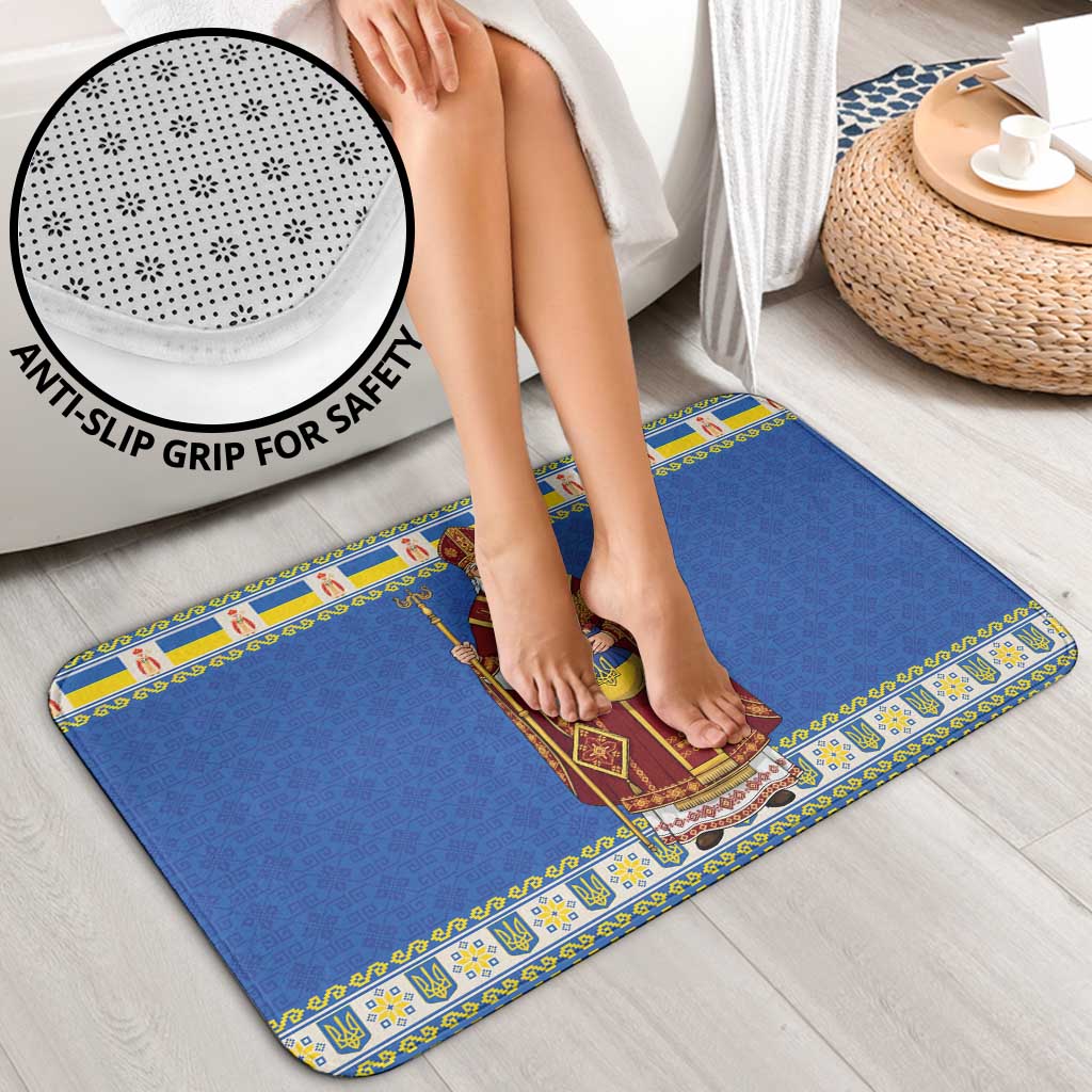 Ukraine Christmas Bathroom Set Saint Nicholas Vyshyvanka Style - Wonder Print Shop