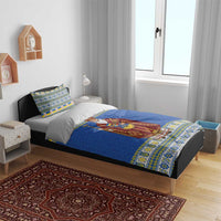 Ukraine Christmas Bedding Set Saint Nicholas Vyshyvanka Style - Wonder Print Shop