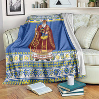 Ukraine Christmas Blanket Saint Nicholas Vyshyvanka Style - Wonder Print Shop