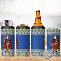 Ukraine Christmas 4 in 1 Can Cooler Tumbler Saint Nicholas Vyshyvanka Style - Wonder Print Shop