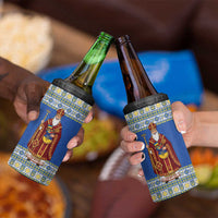 Ukraine Christmas 4 in 1 Can Cooler Tumbler Saint Nicholas Vyshyvanka Style - Wonder Print Shop