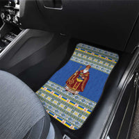 Ukraine Christmas Car Mats Saint Nicholas Vyshyvanka Style - Wonder Print Shop