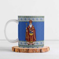 Ukraine Christmas Ceramic Mug Saint Nicholas Vyshyvanka Style - Wonder Print Shop