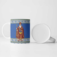 Ukraine Christmas Ceramic Mug Saint Nicholas Vyshyvanka Style - Wonder Print Shop