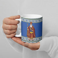 Ukraine Christmas Ceramic Mug Saint Nicholas Vyshyvanka Style - Wonder Print Shop