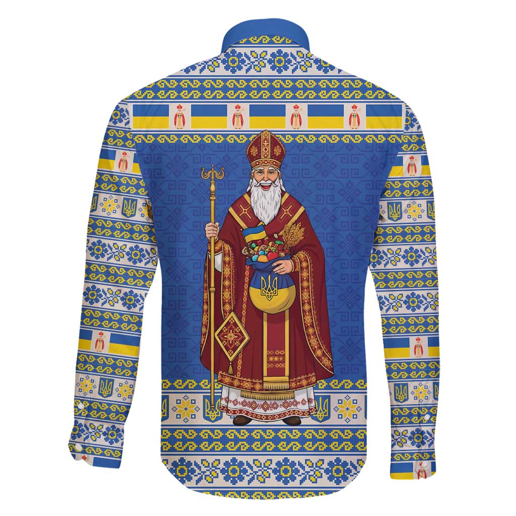 Ukraine Christmas Family Matching Mermaid Dress and Hawaiian Shirt Saint Nicholas Vyshyvanka Style - Wonder Print Shop