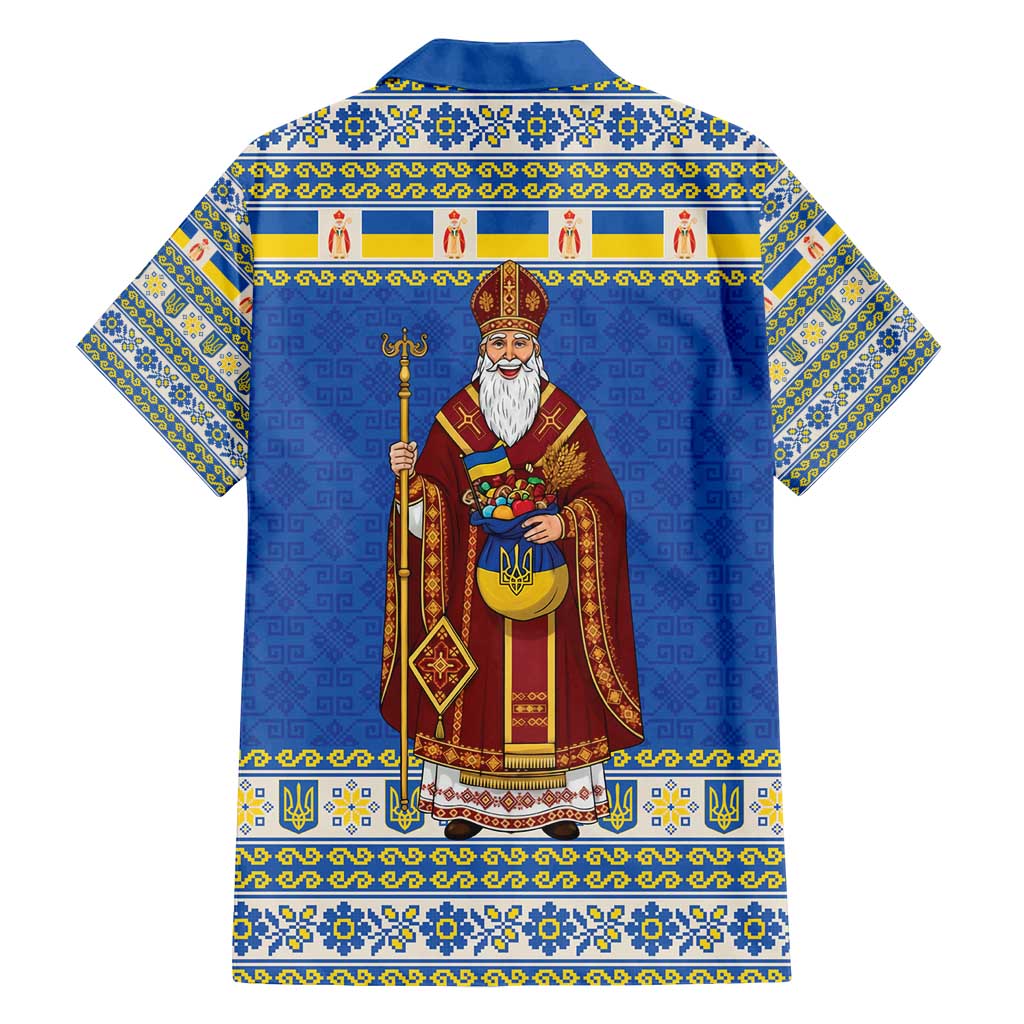 Ukraine Christmas Family Matching Summer Maxi Dress and Hawaiian Shirt Saint Nicholas Vyshyvanka Style - Wonder Print Shop