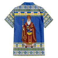 Ukraine Christmas Family Matching Tank Maxi Dress and Hawaiian Shirt Saint Nicholas Vyshyvanka Style - Wonder Print Shop