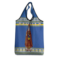 Ukraine Christmas Grocery Bag Saint Nicholas Vyshyvanka Style - Wonder Print Shop