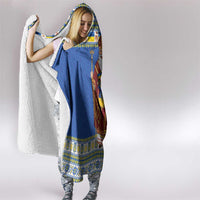 Ukraine Christmas Hooded Blanket Saint Nicholas Vyshyvanka Style - Wonder Print Shop