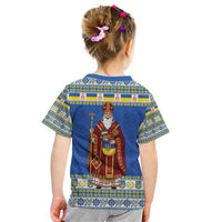 Ukraine Christmas Kid T Shirt Saint Nicholas Vyshyvanka Style - Wonder Print Shop