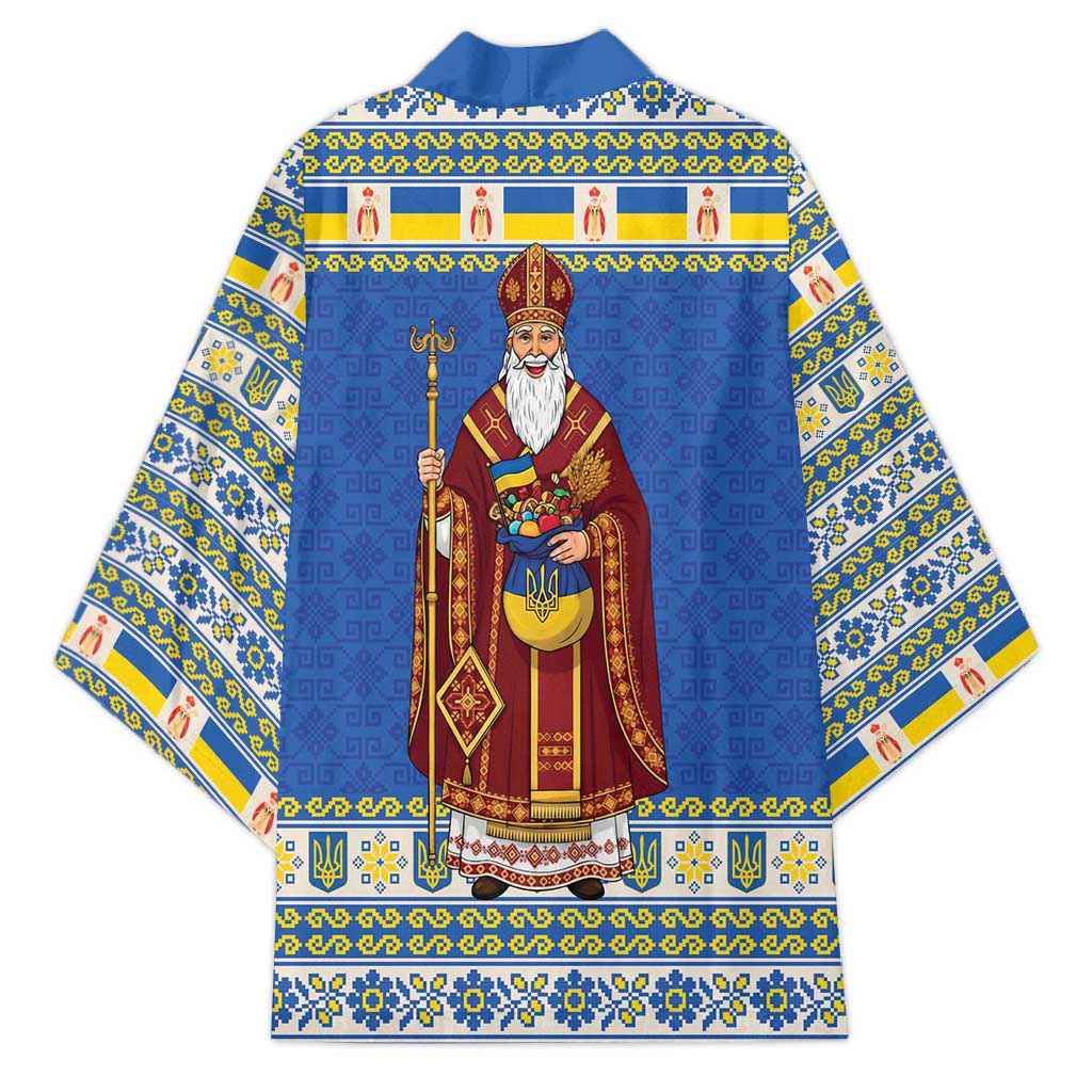 Ukraine Christmas Kimono Saint Nicholas Vyshyvanka Style - Wonder Print Shop