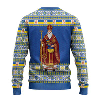 Ukraine Christmas Ugly Christmas Sweater Saint Nicholas Vyshyvanka Style - Wonder Print Shop