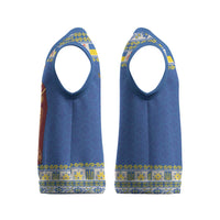 Ukraine Christmas Knitted V-Neck Vest Saint Nicholas Vyshyvanka Style - Wonder Print Shop