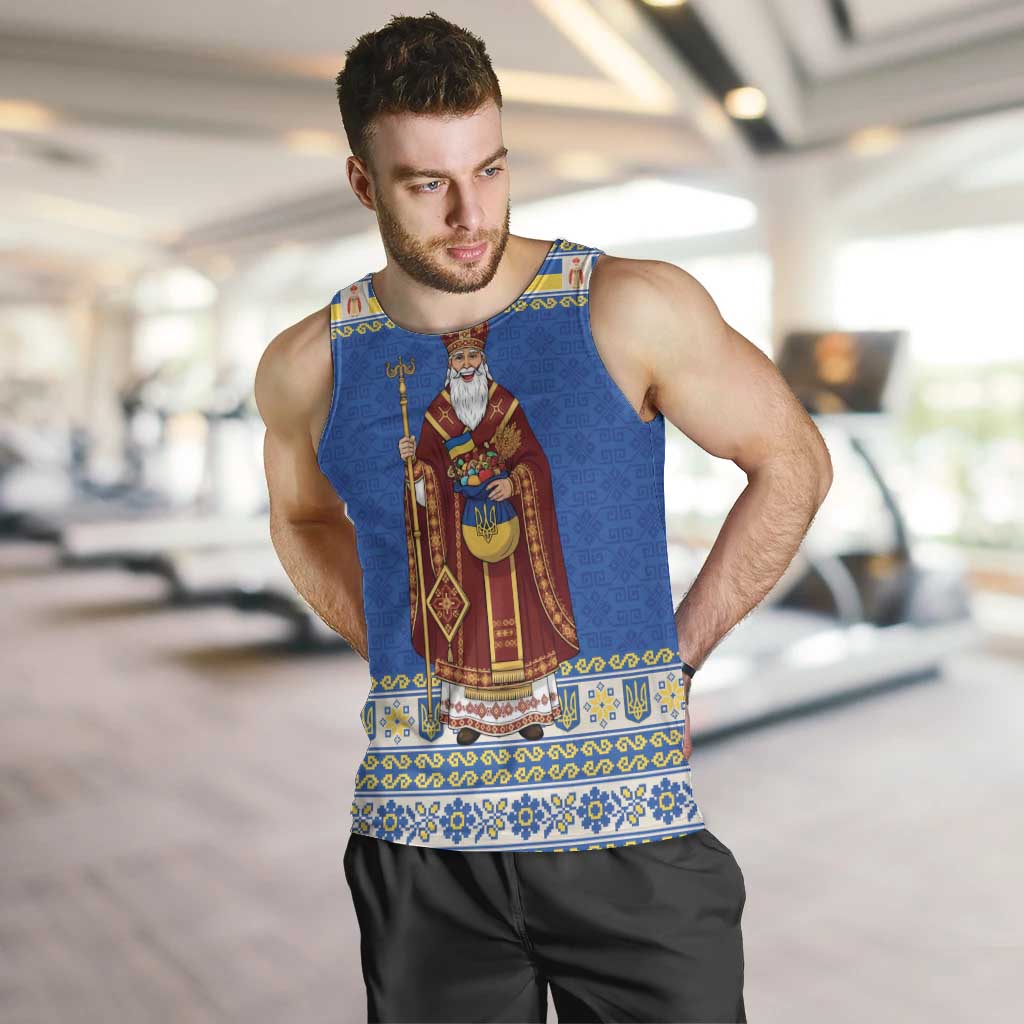 Ukraine Christmas Men Tank Top Saint Nicholas Vyshyvanka Style - Wonder Print Shop