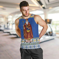 Ukraine Christmas Men Tank Top Saint Nicholas Vyshyvanka Style - Wonder Print Shop