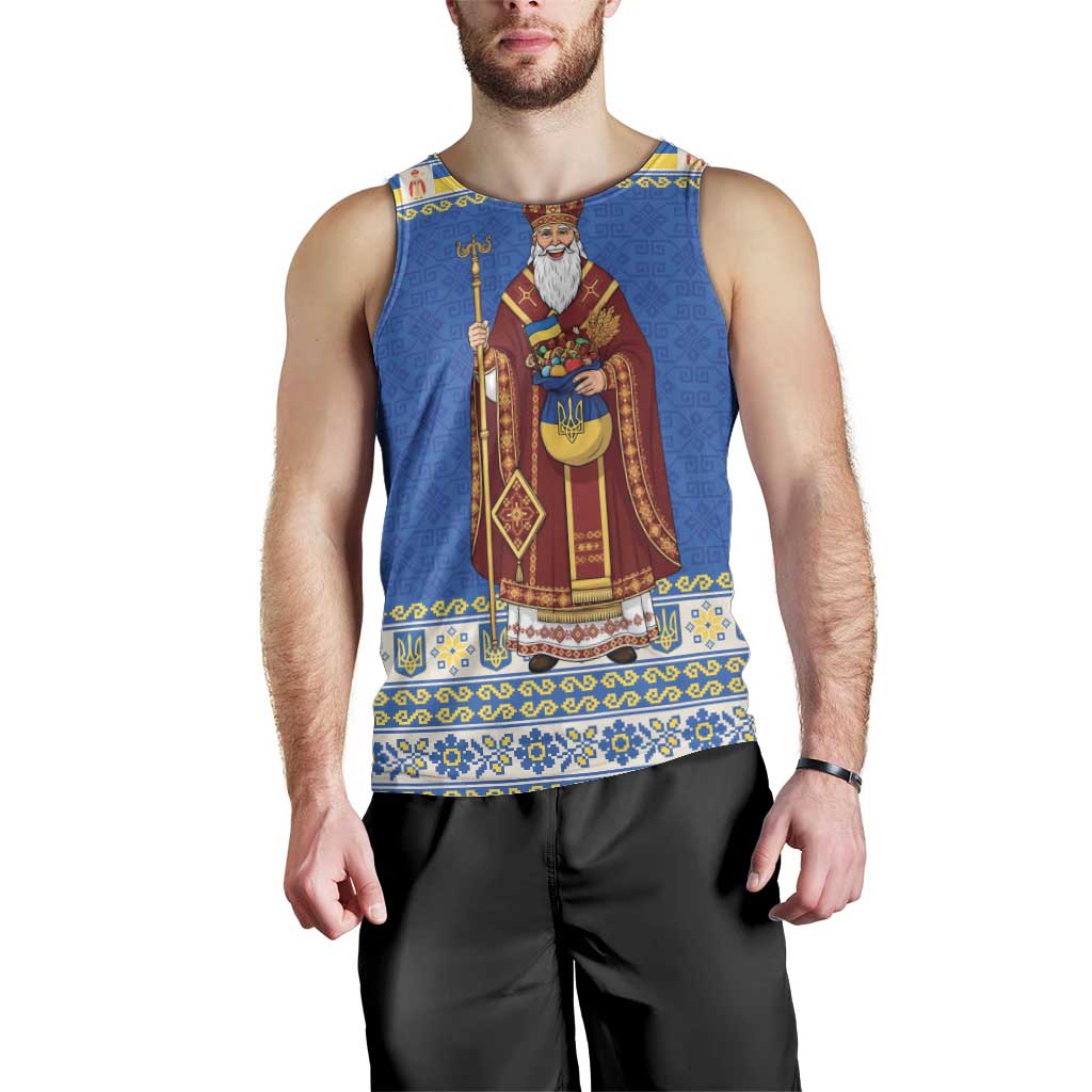 Ukraine Christmas Men Tank Top Saint Nicholas Vyshyvanka Style - Wonder Print Shop