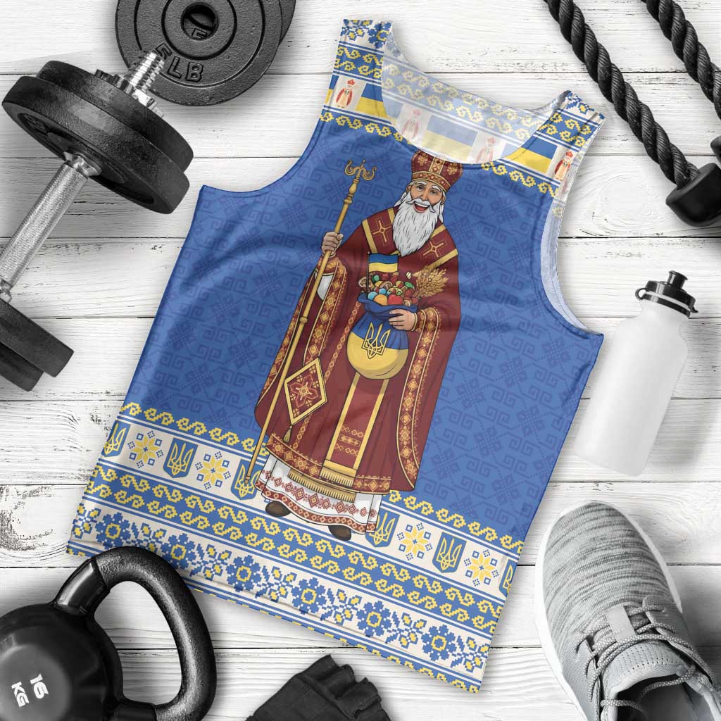 Ukraine Christmas Men Tank Top Saint Nicholas Vyshyvanka Style - Wonder Print Shop
