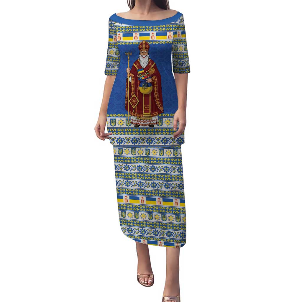 Ukraine Christmas Puletasi Saint Nicholas Vyshyvanka Style - Wonder Print Shop