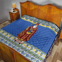 Ukraine Christmas Quilt Saint Nicholas Vyshyvanka Style - Wonder Print Shop