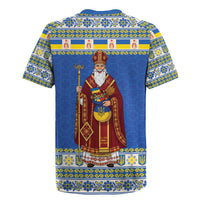 Ukraine Christmas Rugby Jersey Saint Nicholas Vyshyvanka Style - Wonder Print Shop