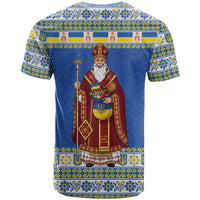 Ukraine Christmas T Shirt Saint Nicholas Vyshyvanka Style - Wonder Print Shop