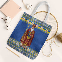 Ukraine Christmas Tote Bag Saint Nicholas Vyshyvanka Style - Wonder Print Shop