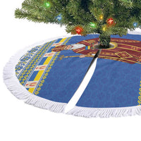 Ukraine Christmas Tree Skirt Saint Nicholas Vyshyvanka Style - Wonder Print Shop