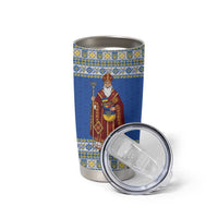Ukraine Christmas Tumbler Cup Saint Nicholas Vyshyvanka Style - Wonder Print Shop