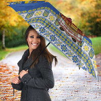 Ukraine Christmas Umbrella Saint Nicholas Vyshyvanka Style - Wonder Print Shop