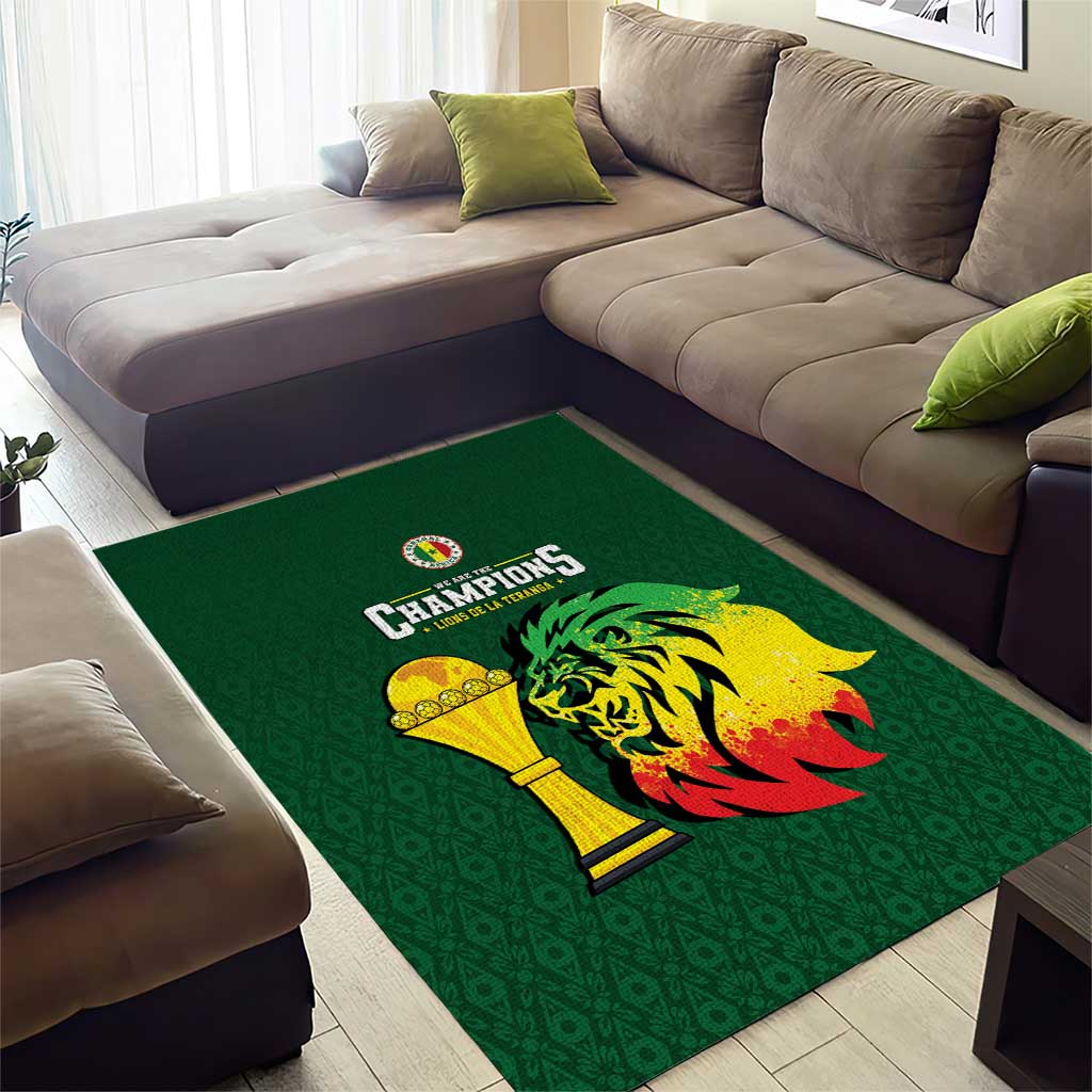 Senegal Football Champions Area Rug Lions of Teranga Rise