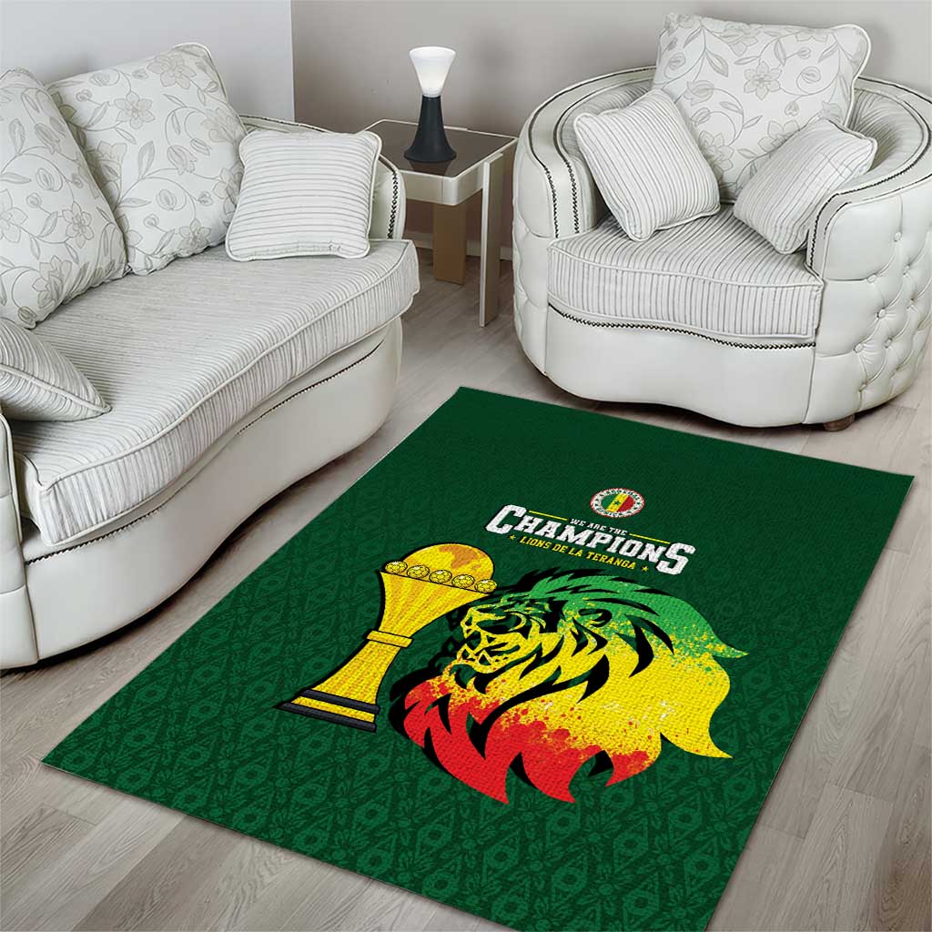 Senegal Football Champions Area Rug Lions of Teranga Rise