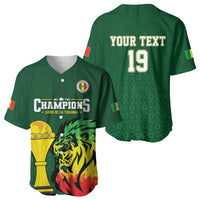 Senegal Football Champions Custom Baseball Jersey Lions of Teranga Rise