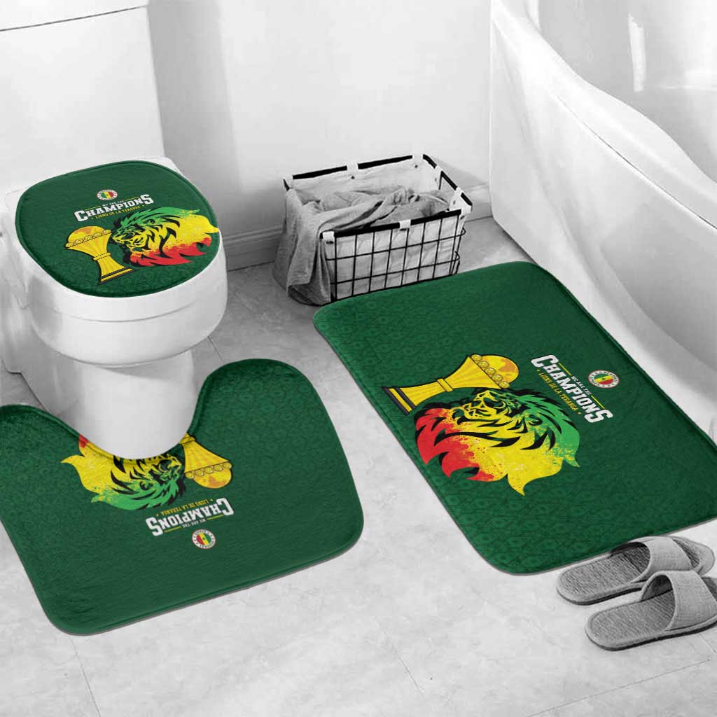 Senegal Football Champions Bathroom Set Lions of Teranga Rise