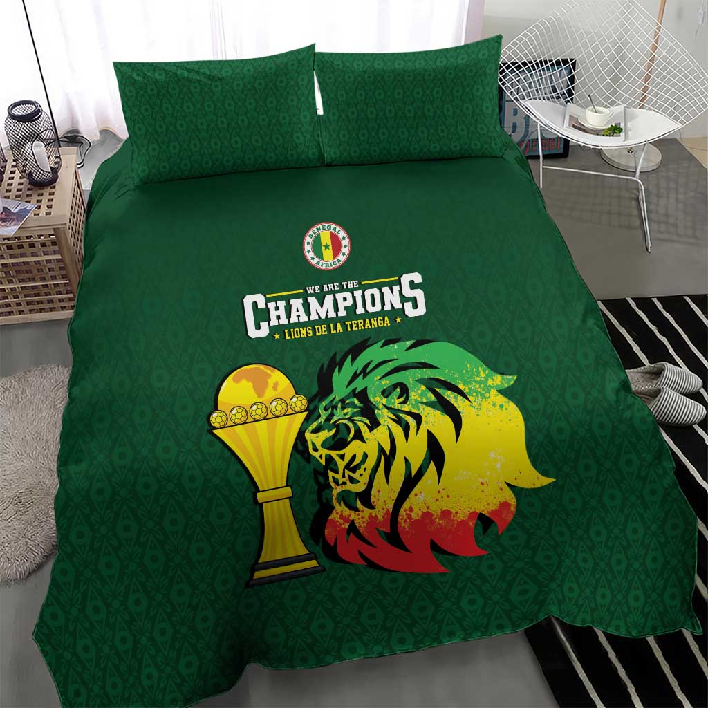 Senegal Football Champions Bedding Set Lions of Teranga Rise