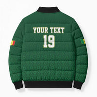 Senegal Football Champions Custom Bomber Puffer Jacket Lions of Teranga Rise