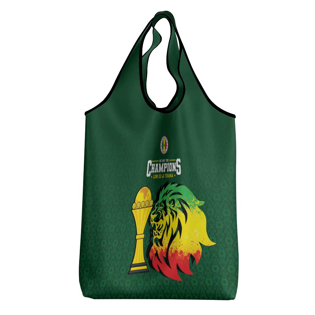 Senegal Football Champions Grocery Bag Lions of Teranga Rise