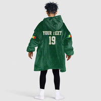 Senegal Football Champions Custom Kid Wearable Blanket Hoodie Lions of Teranga Rise