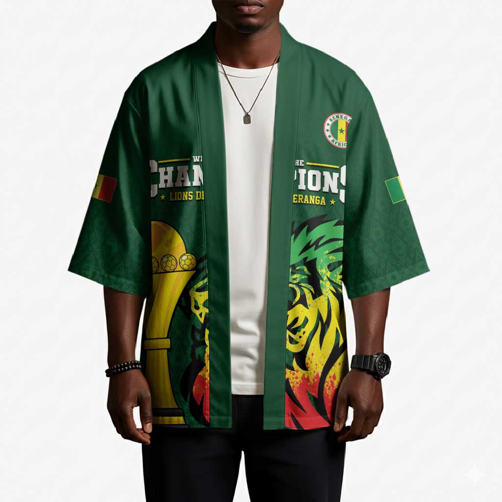 Senegal Football Champions Custom Kimono Lions of Teranga Rise