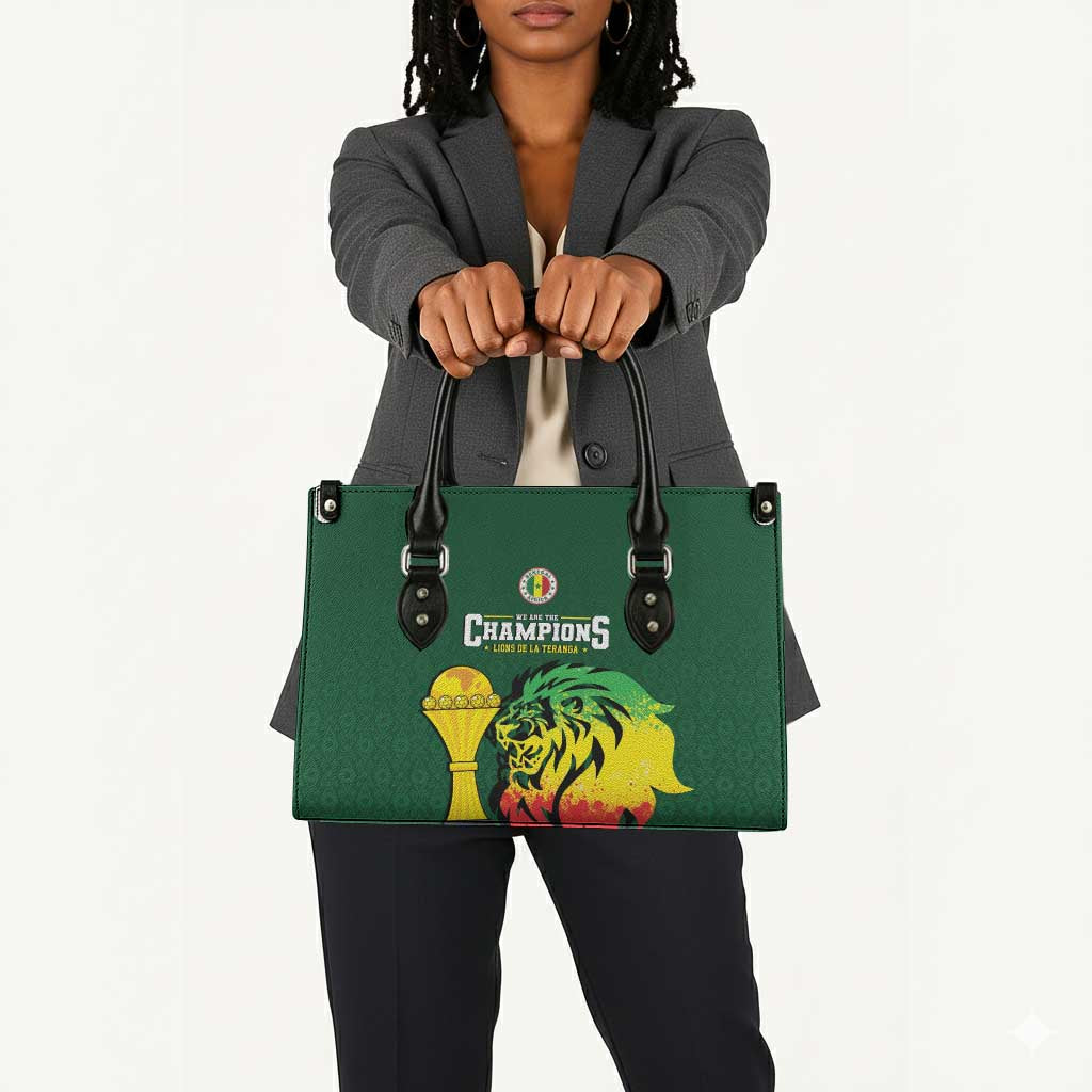Senegal Football Champions Leather Bag Lions of Teranga Rise