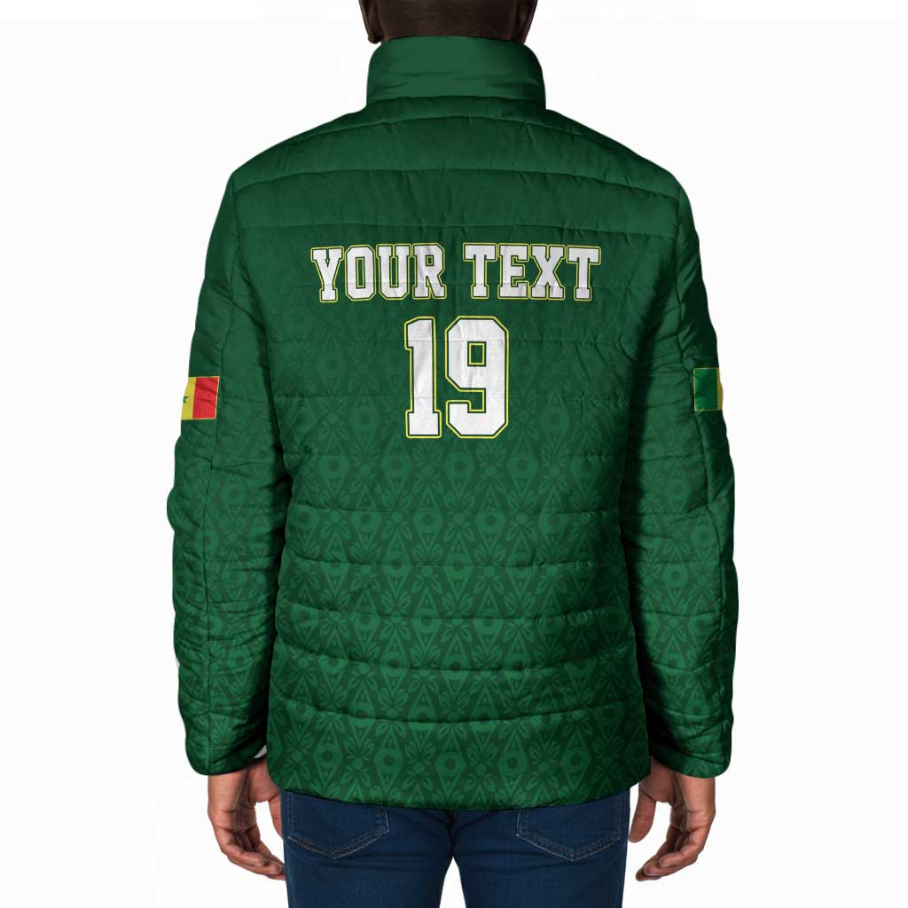 Senegal Football Champions Custom Padded Jacket Lions of Teranga Rise