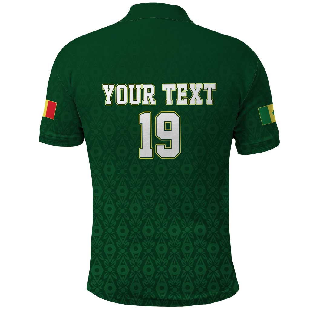 Senegal Football Champions Custom Polo Shirt Lions of Teranga Rise