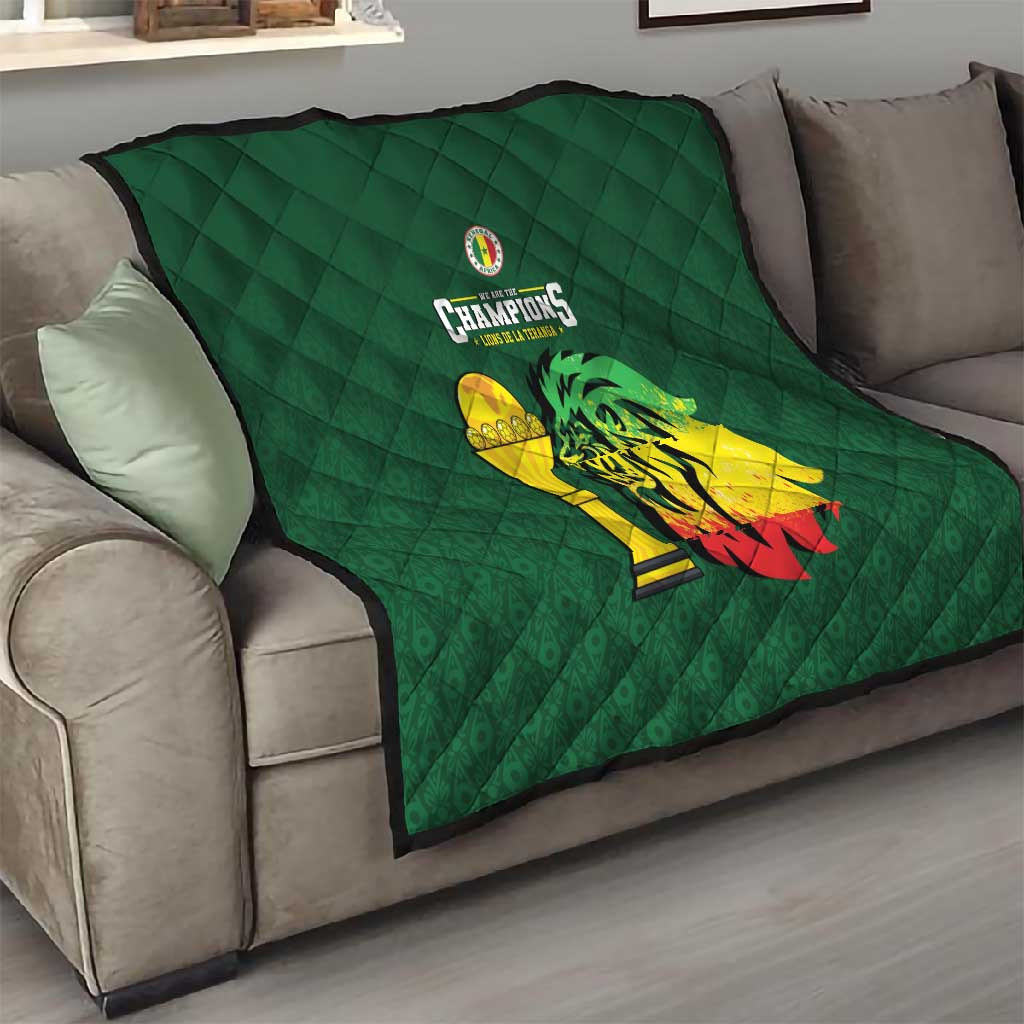 Senegal Football Champions Quilt Lions of Teranga Rise